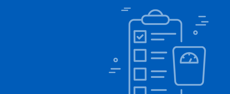 line illustration scale and clipboard