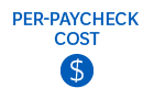 icon dollar sign paycheck cost low