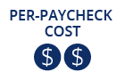 per-paycheck cost is medium